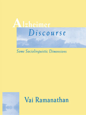cover image of Alzheimer Discourse